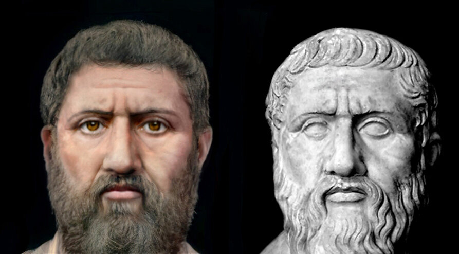 Reconstrucción del rostro del filósofo ateniense de Platón