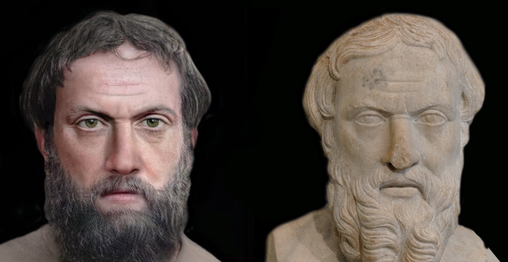 Herodoto historiador griego reconstrucción facial