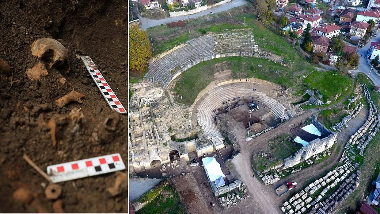 Infant grave, statues in ancient Greek city of Hypios in Turkey excite archaeologists