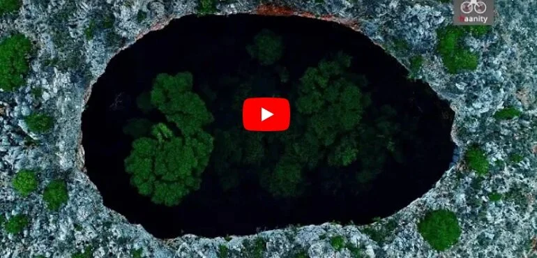 The "Black Hole" of Mani, which has a secret forest within it