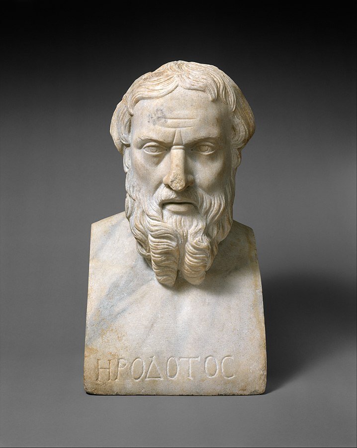 A Roman copy (2nd century AD) of a Greek bust of Herodotus from the first half of the 4th century BC