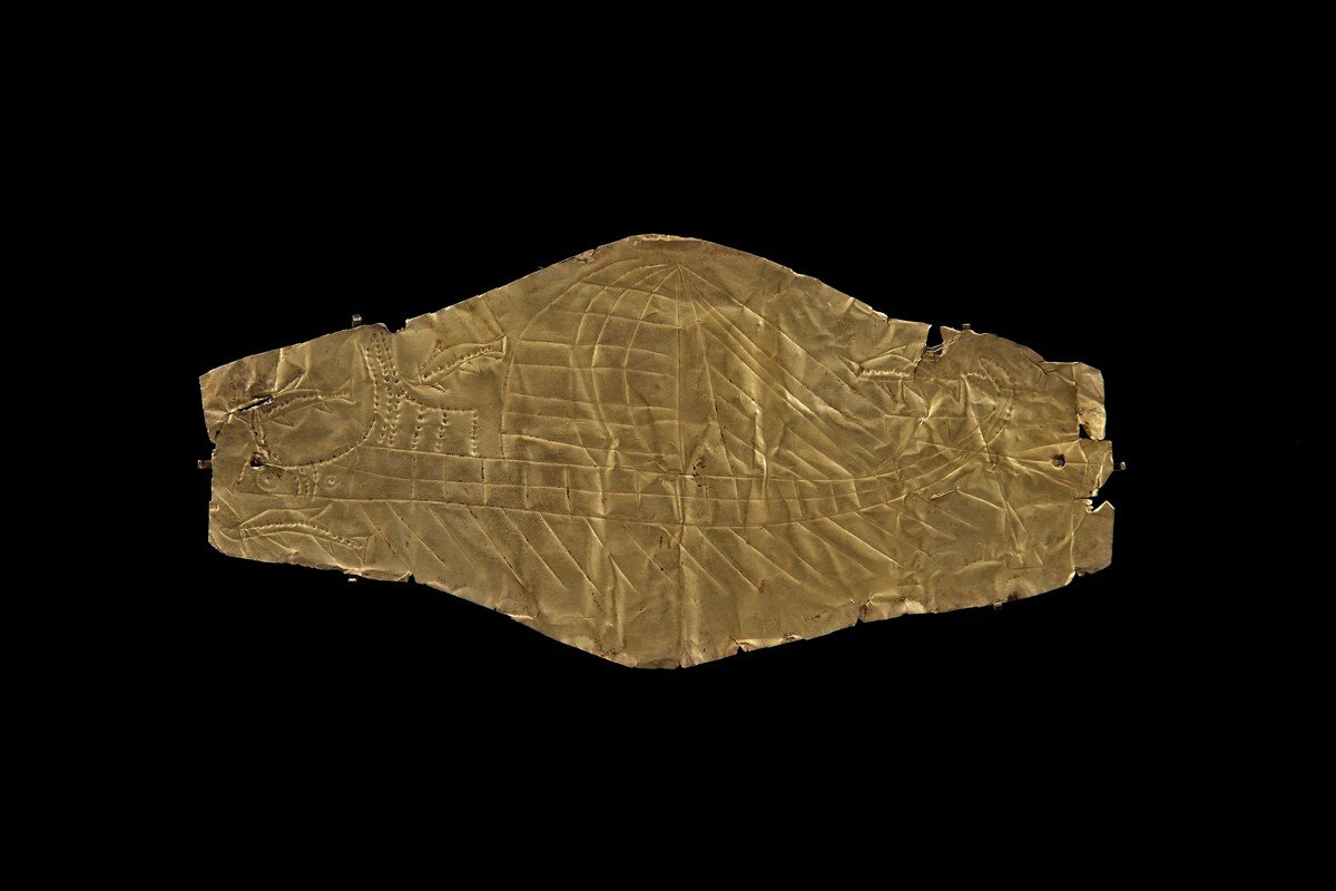 ΦΥΛΛΟ ΧΡΥΣΟΥ ΑΠΟΣΤΟΛΗΣ ΠΛΟΙΟΥ, ΣΙΝΟΣ, CIRCA 560 π.Χ.