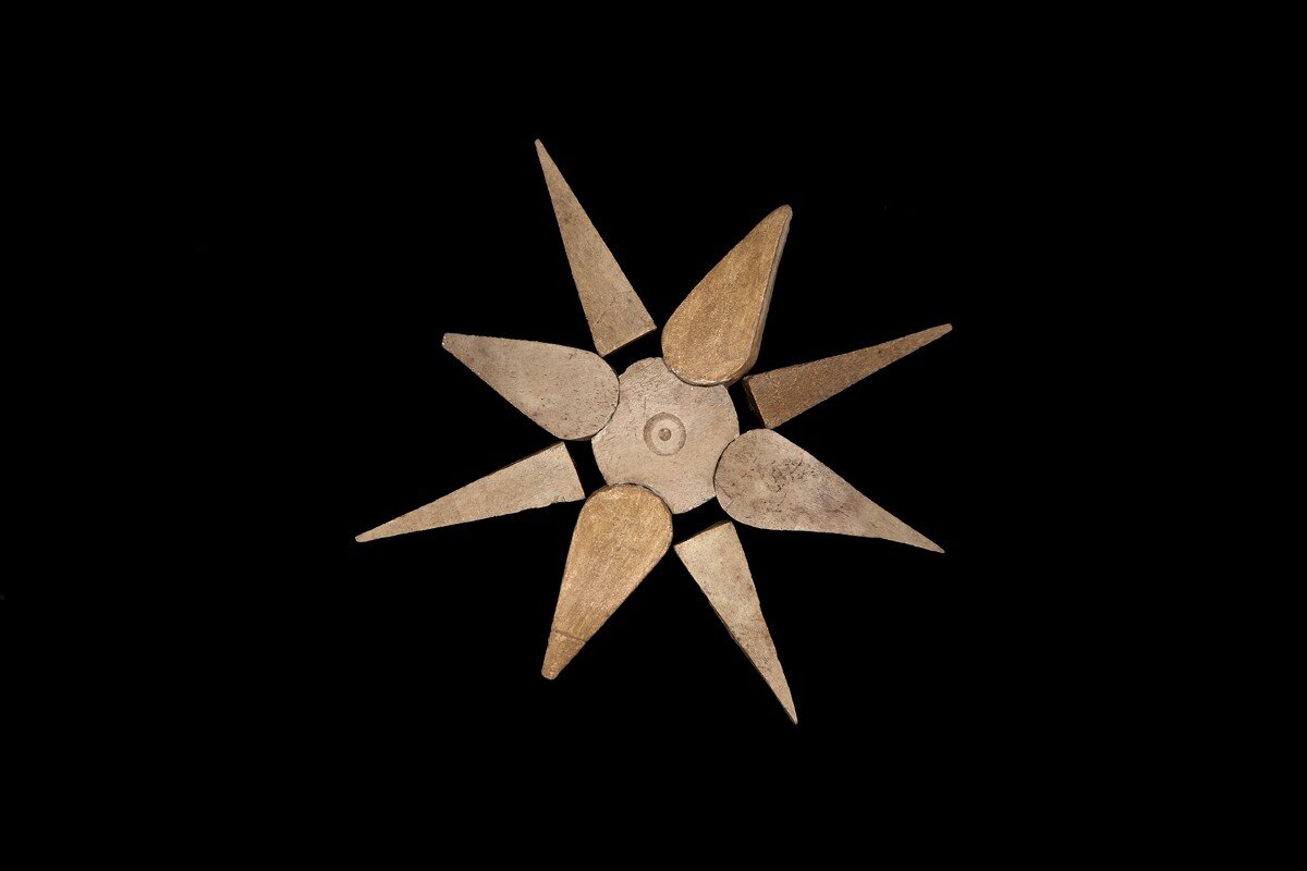   BONE ROSETTE, FROM THE DECORATION OF A WOODEN BOX, SINDOS, 510-500 BC  