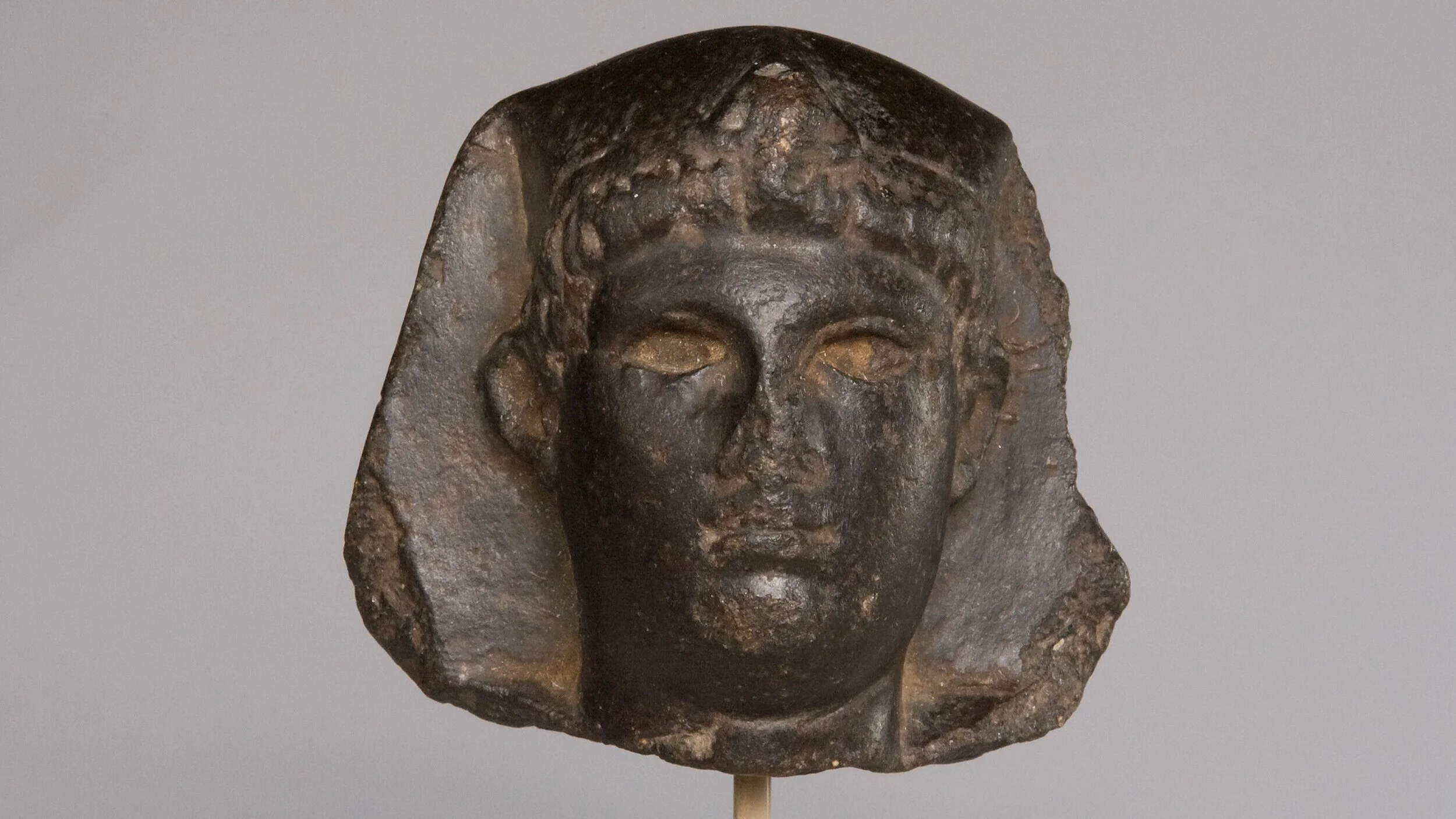 Mysterious King's Head with Egyptian Headdress but Greek Hair and Features