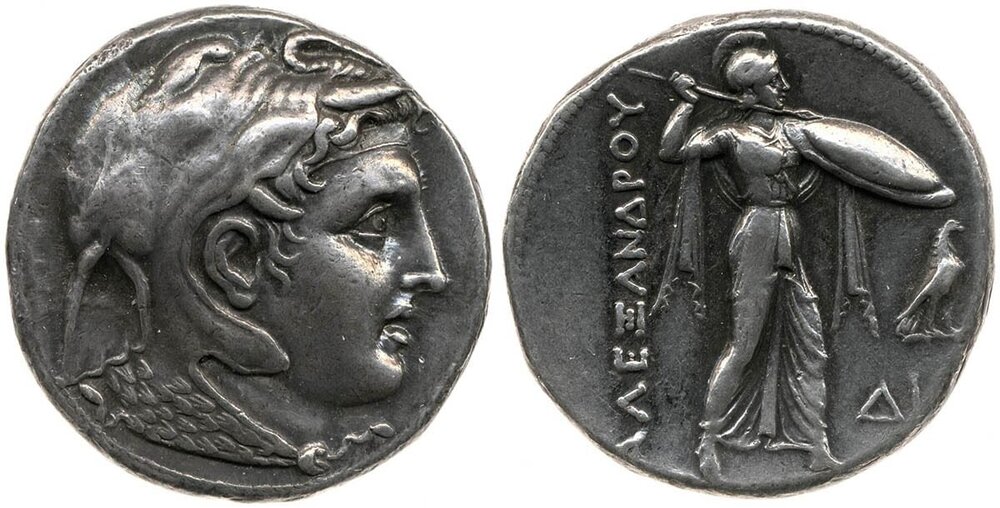 Ασημένιο νόμισμα που απεικονίζει τον Πτολεμαίο Ι, μέσω του Βρετανικού Μουσείου του Λονδίνου