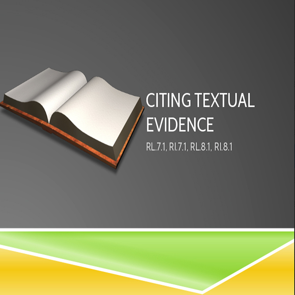 Easy to follow Power Point to teach or review Citing Textual Evidence. Adopt and adapt as needed.