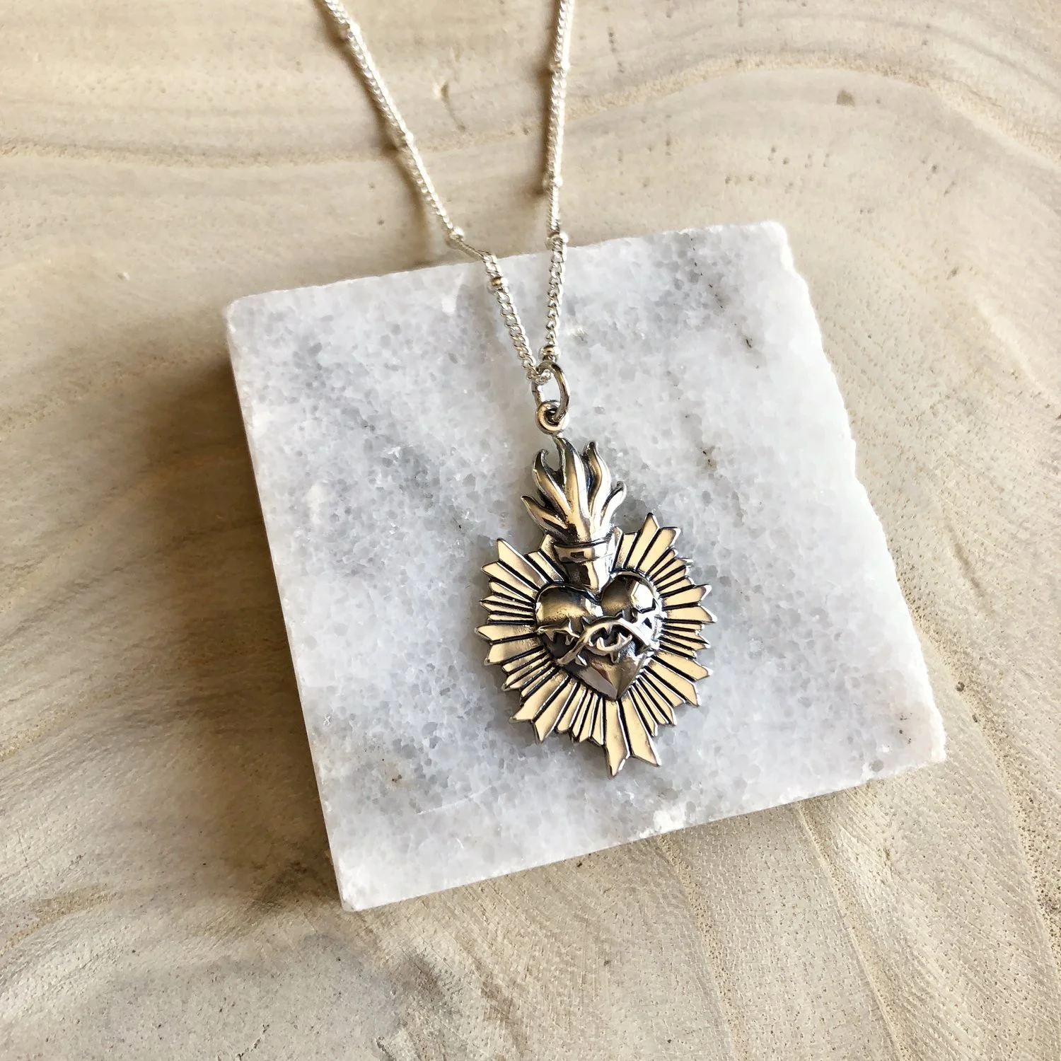 Sterling Silver Most Sacred Heart of Jesus — Unique Catholic