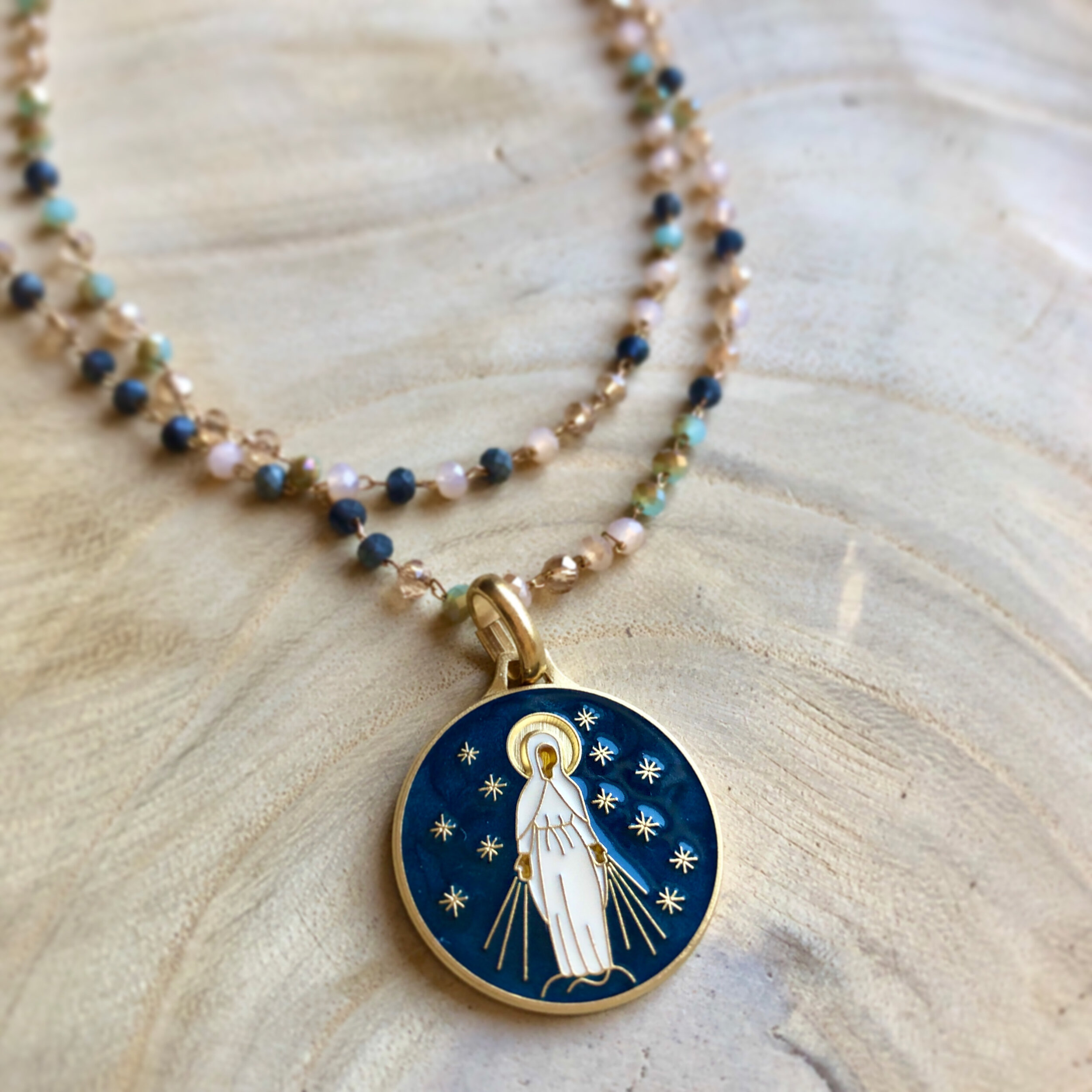 Miraculous Medal B - Divine Protection Pendant — Unique Catholic Jewelry - TELOS Art