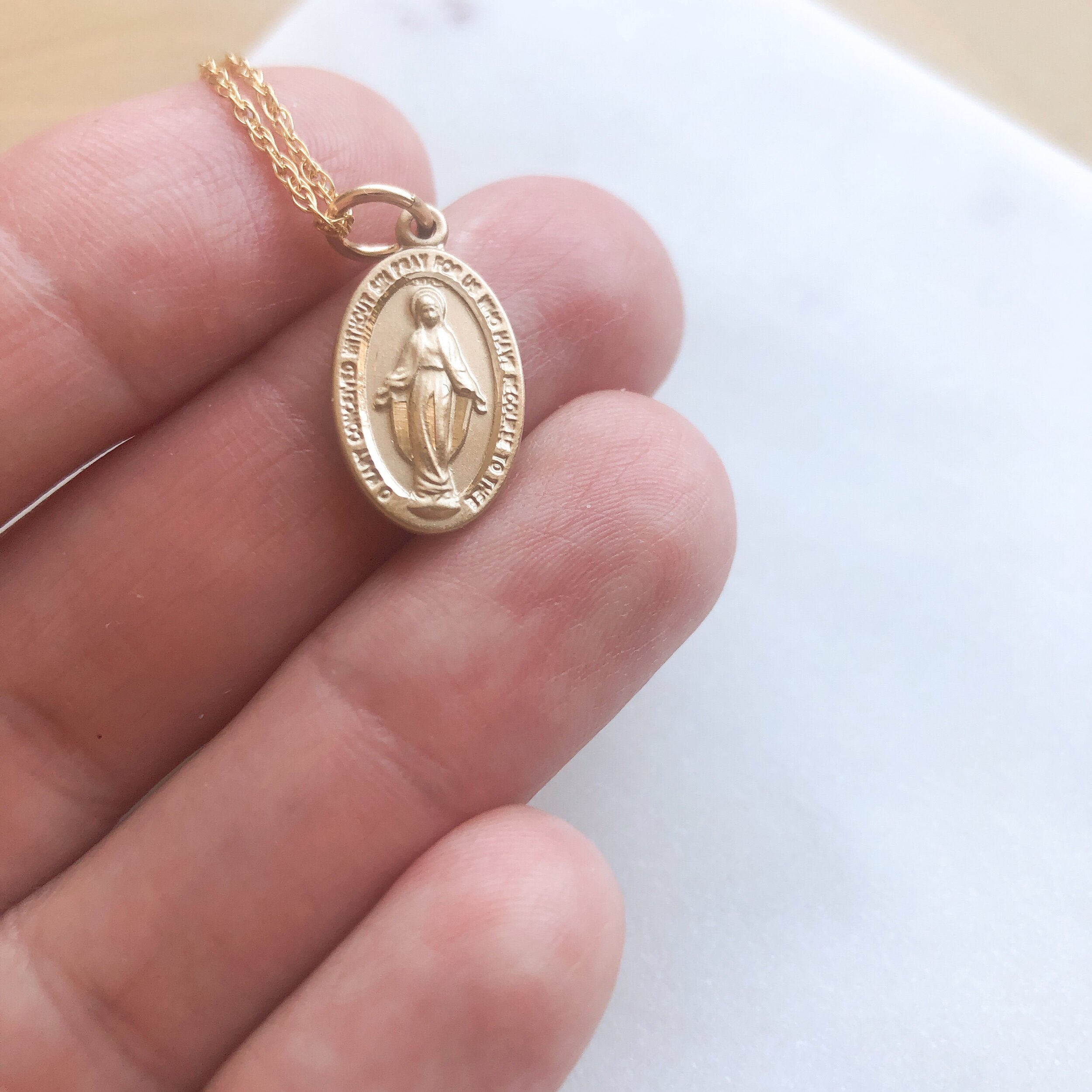 Miraculous Medal B - Divine Protection Pendant — Unique Catholic Jewelry -  Telos Art
