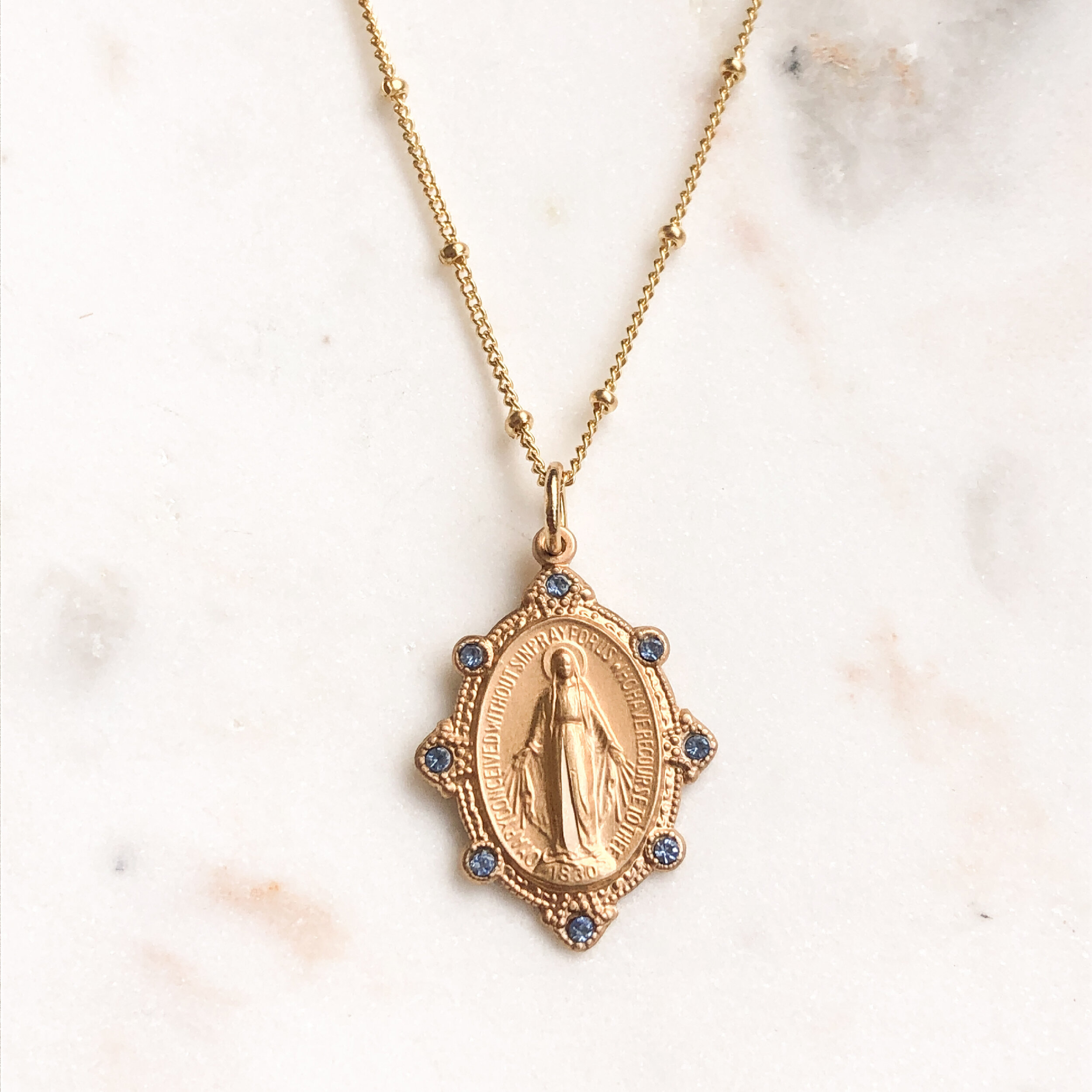 Gold Miraculous Medal necklace — Modern Catholic Jewelry and Gifts - Telos  Art