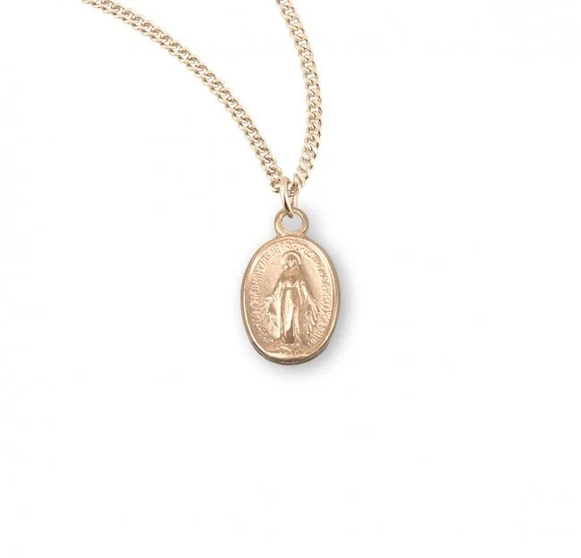 Gold Miraculous Medal necklace — Modern Catholic Jewelry and Gifts