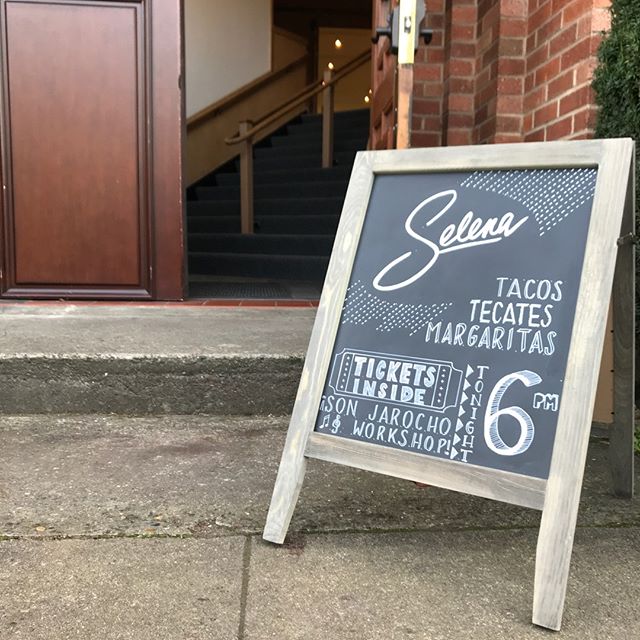 Adding chalkboard art to our set of skills✔️🙌it was all hands on deck for last month&rsquo;s screening of SELENA at the @albertaabbeypdx, and we loved the opportunity to test out unique programming for the local community. Now time for this month&rs