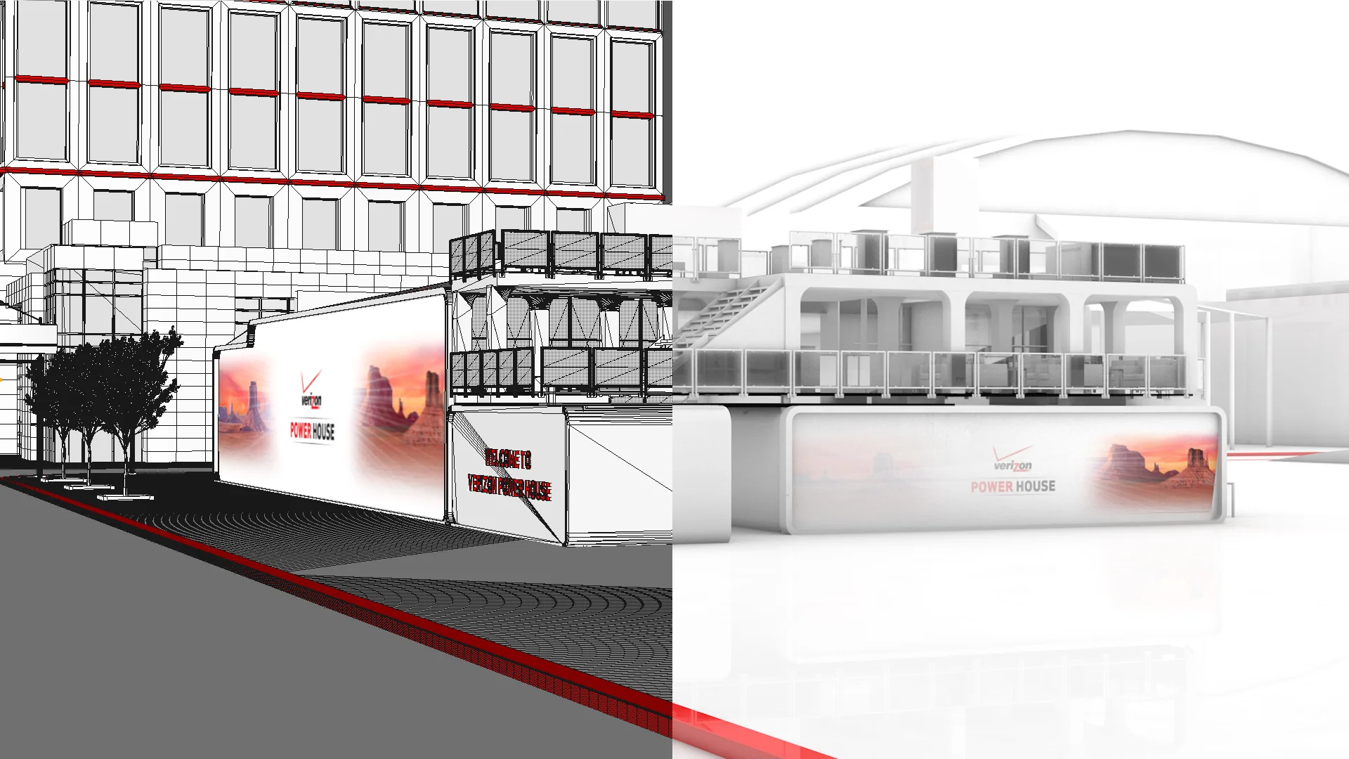 The content was then displayed on a 32ft LED screen on the outside of the Verizon Powerhouse in downtown Phoenix.