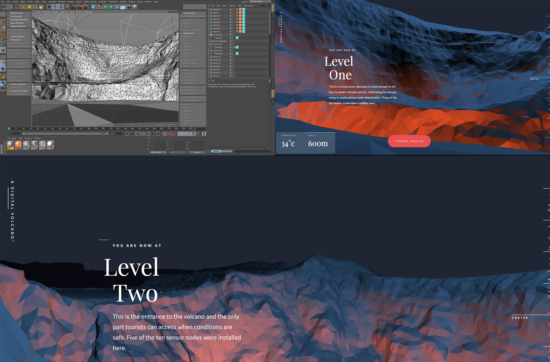 The design community got behind A Digital Volcano in a big way, with the project picking up 4 awards, and gaining a tonne of exposure!
