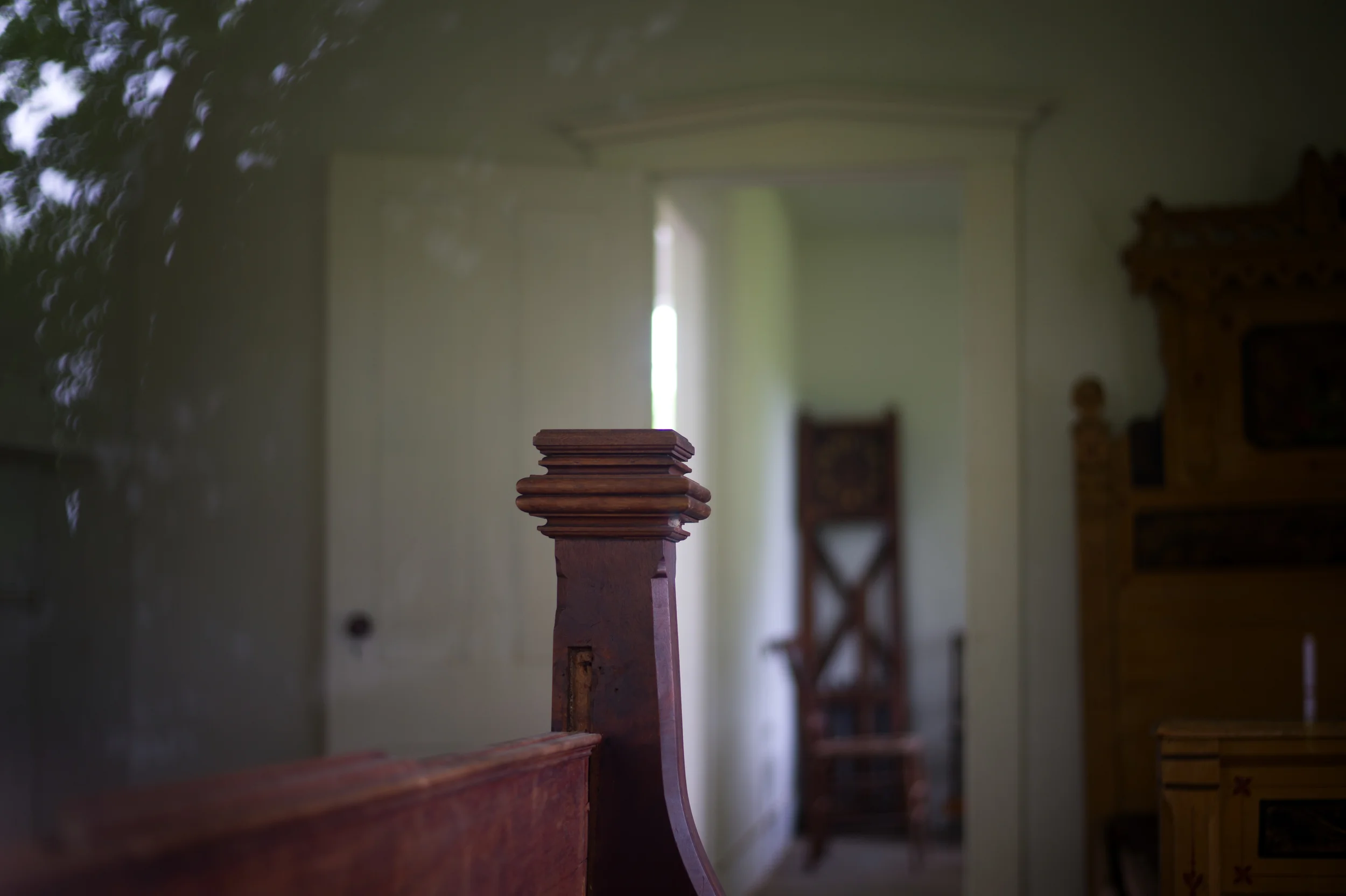 Peering through the windows you can see the things they left behind.