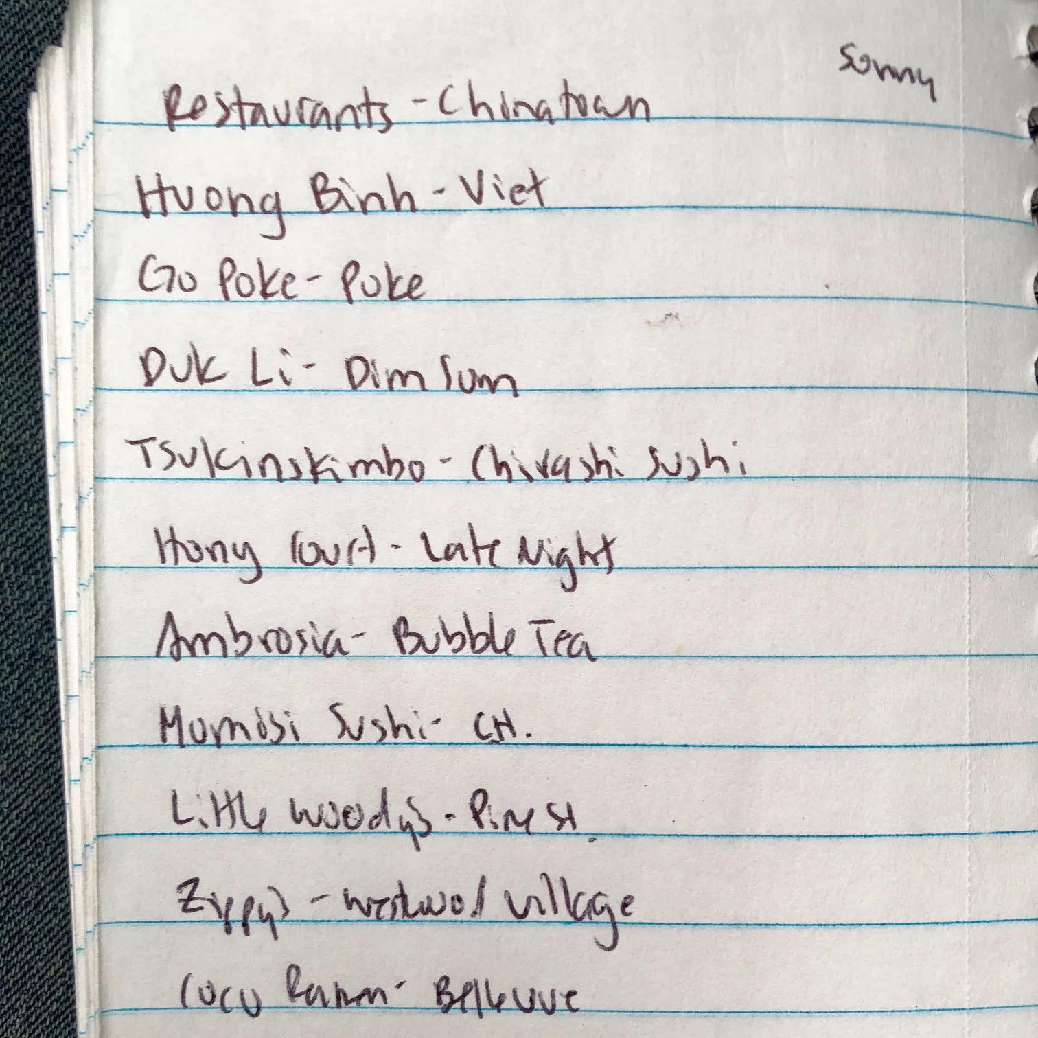 p.s. my Lyft driver gave me his ‘secret’ list of the best restaurants - in his humble opinion - it the Int’. District.