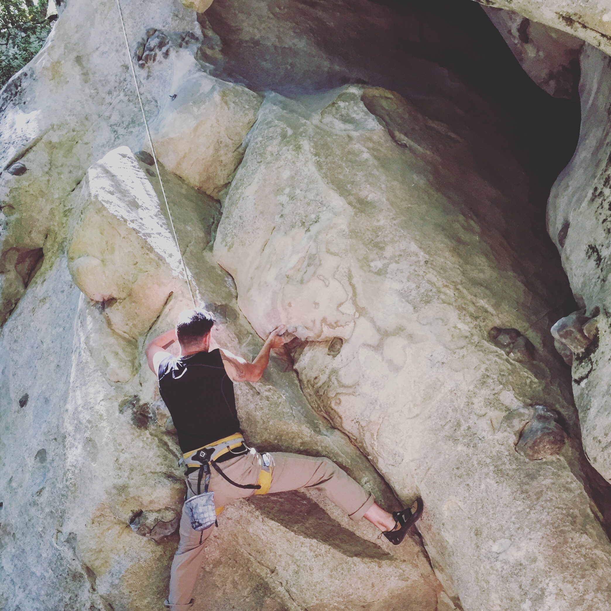 Daniel climbing at Underworld.