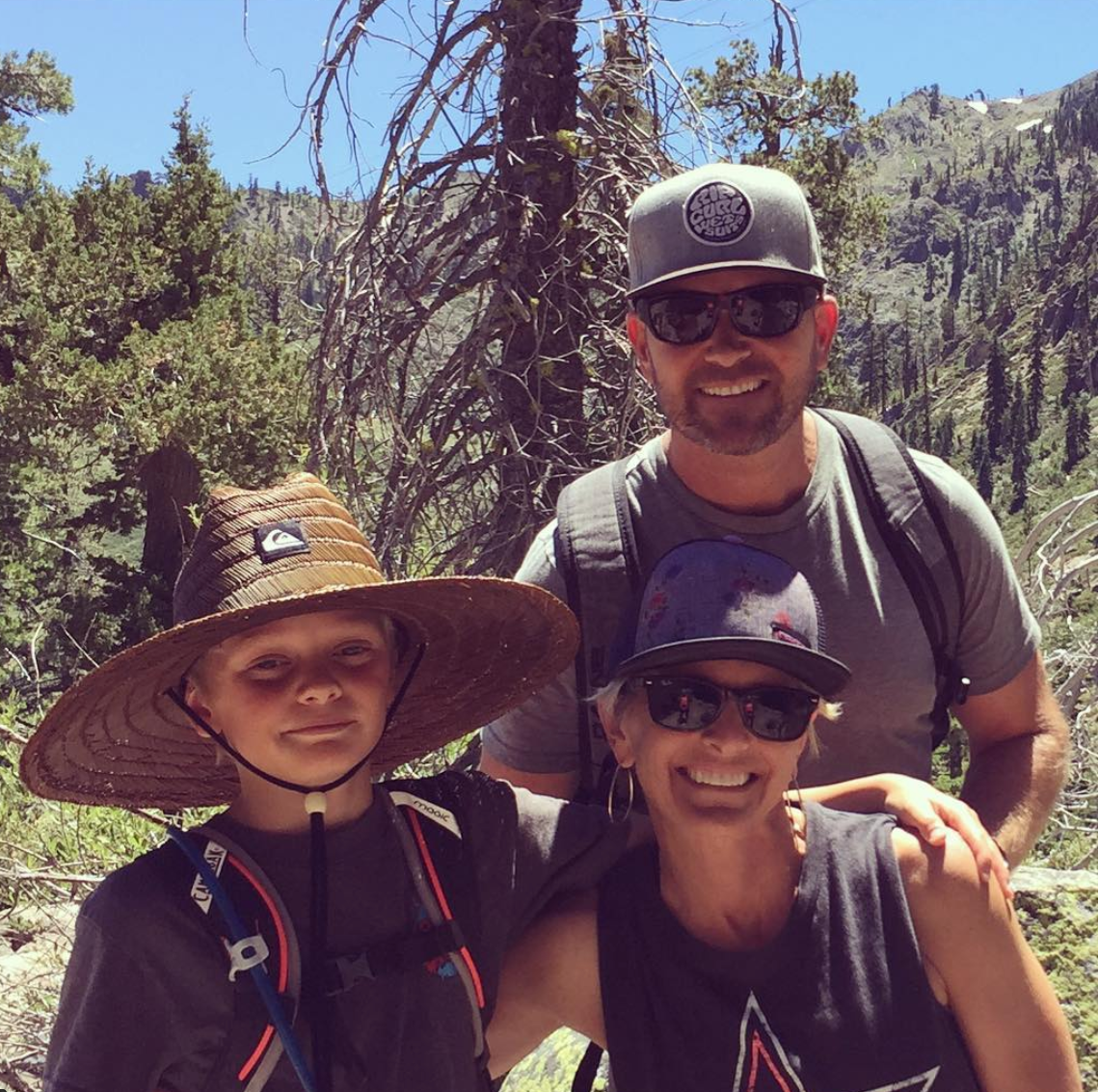 Derek, Jen, and their son, Kjell in Shirley Canyon, Squaw Valley. 