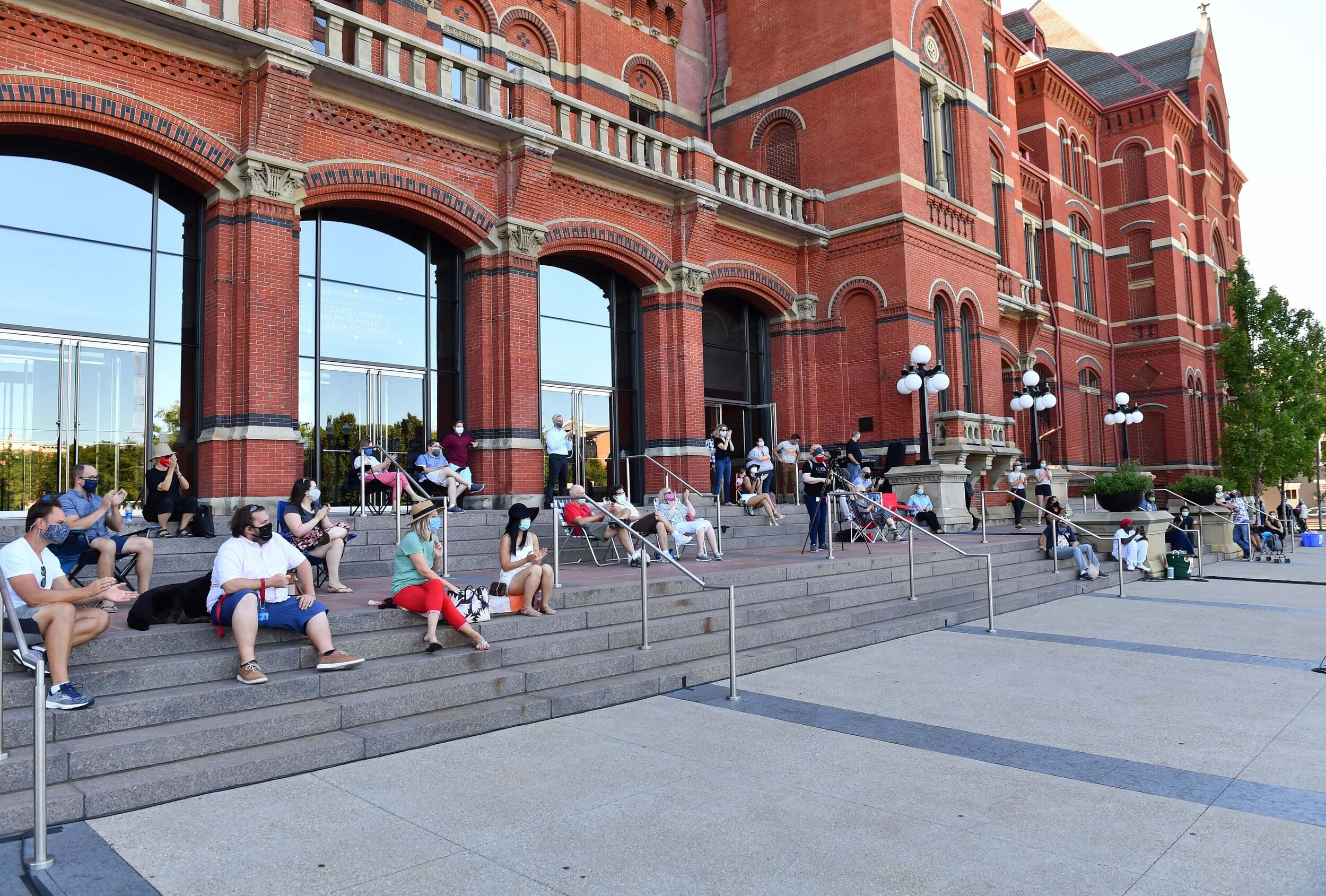  Guests enjoyed the final leg of the “Share the Love Truck Tour” in front of Music Hall.  Photo: Philip Groshong 