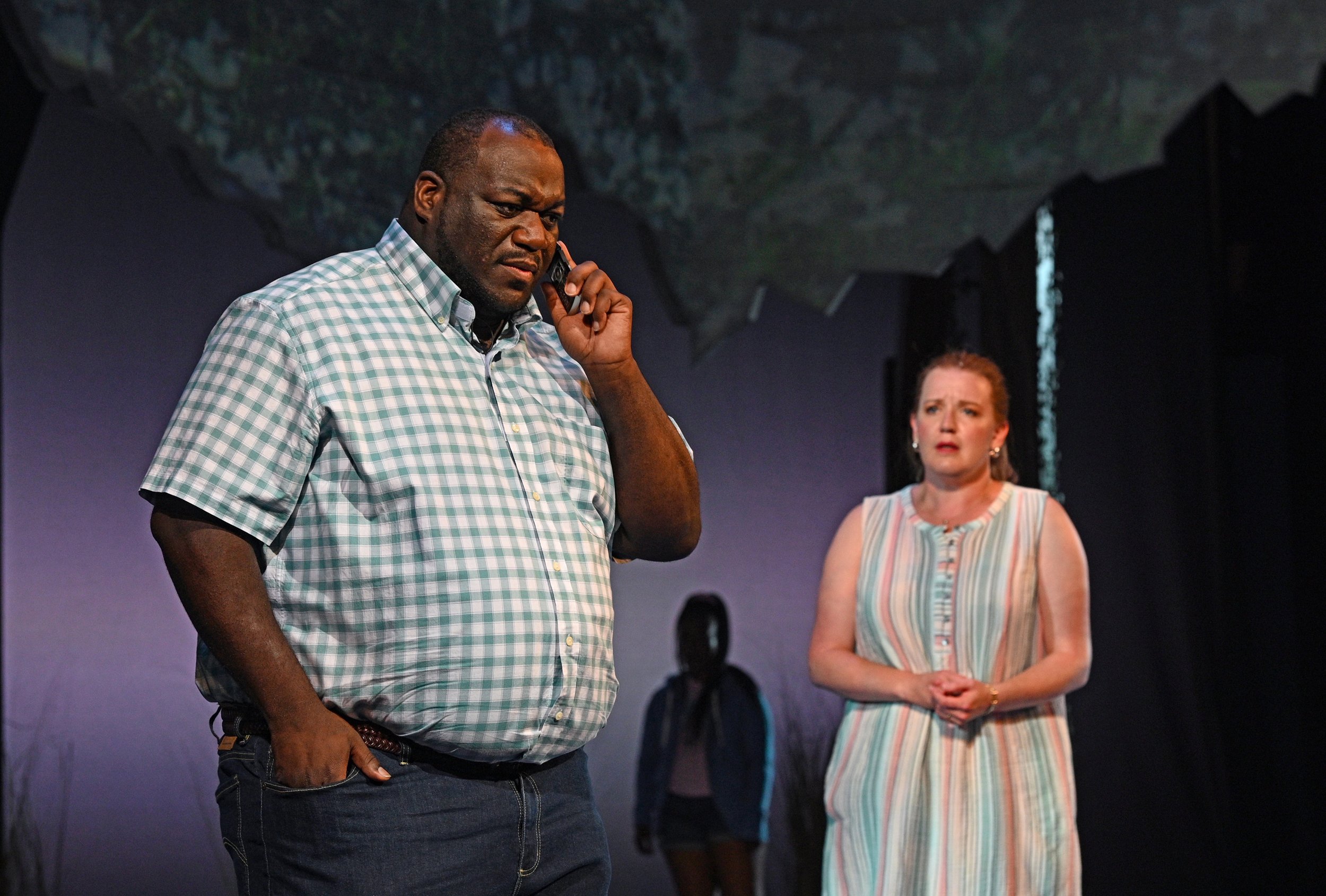  Castor (Reginald Smith Jr.) and Celeste (Jennifer Johnson Cano). Photo by Philip Groshong. 