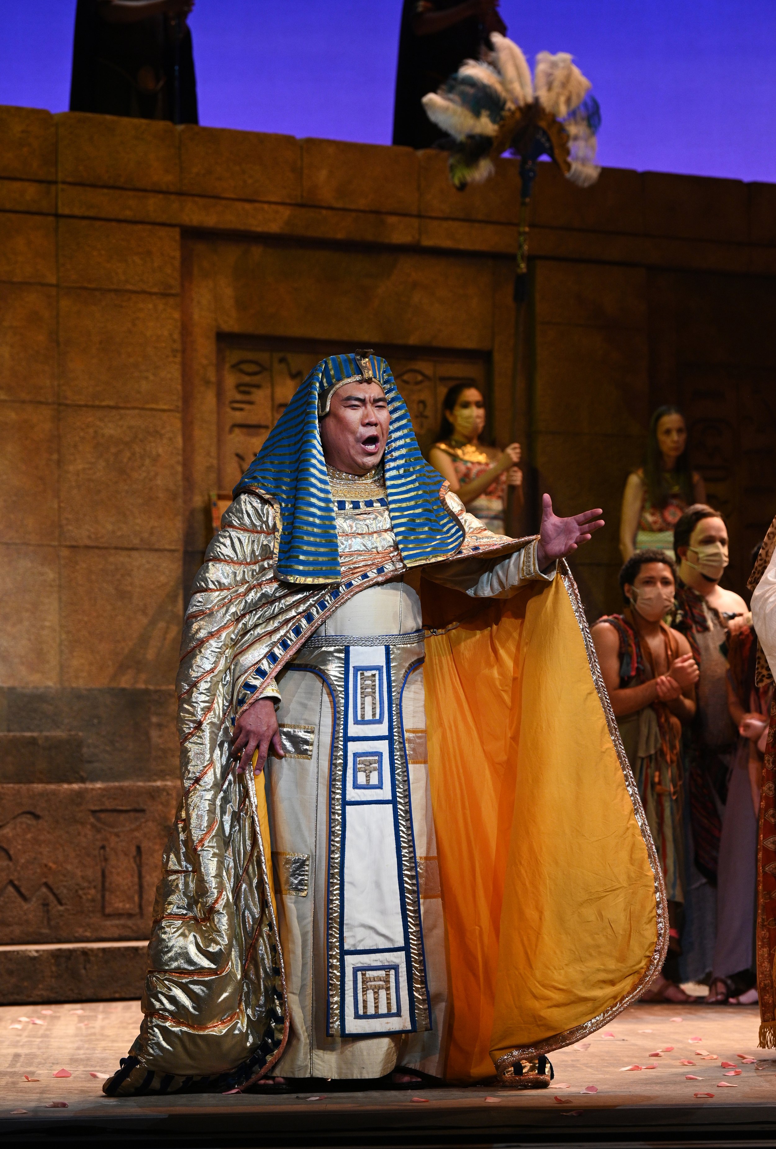  Peixin Chen as the King of Egypt. Photo by Philip Groshong. 