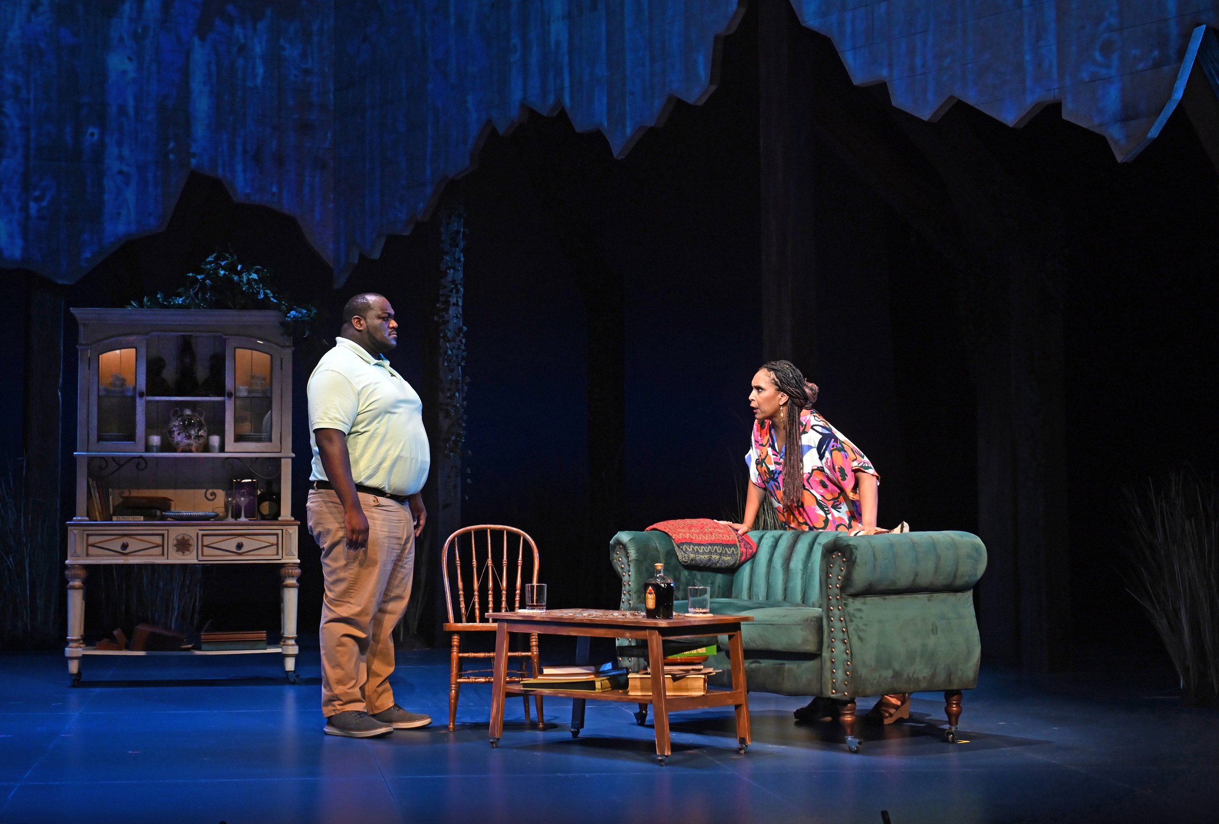  Reginald Smith Jr. as Castor; Talise Trevigne as Patience. Photo by Philip Groshong. 