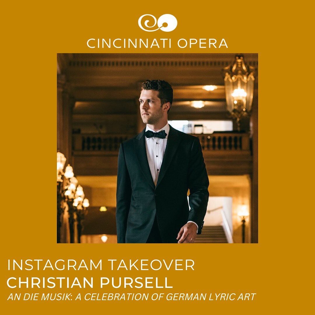 Tomorrow, bass-baritone Christian Pursell will be taking over our Instagram story! Follow along as he shares a glimpse into the rehearsal process for his upcoming recital, AN DIE MUSIK: A CELEBRATION OF GERMAN LYRIC ART.

Tune in tomorrow to meet Chr