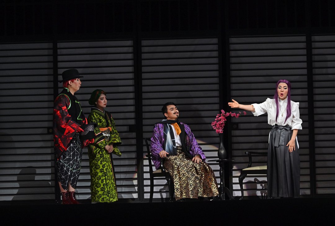 Goro (Julius Ahn), Suzuki (Nozomi Kato), Prince Yamadori (Jacob Zhou), Cio-Cio-San (Karah Son)