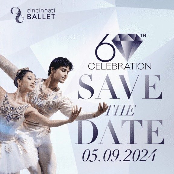 On this International Dance Day, we're sending a BIG congratulations to our friends at the Cincinnati Ballet for their 60th anniversary! You can celebrate with them at a special 60th Anniversary Celebration performance on May 9. We look forward to wo