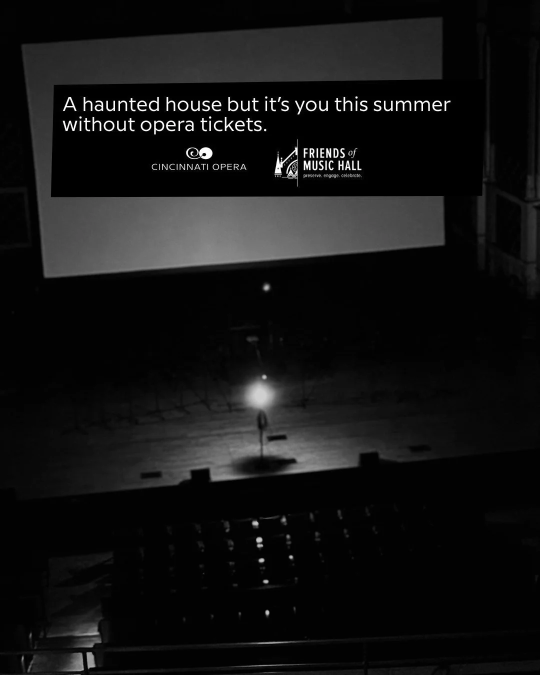 About last night&hellip; 

What a hauntingly beautiful evening! Cincinnati Opera and Friends of Music Hall joined forces for the first-ever Apparitions &amp; Arias tour, where ghost stories met grand opera under Music Hall&rsquo;s storied roof.

One 