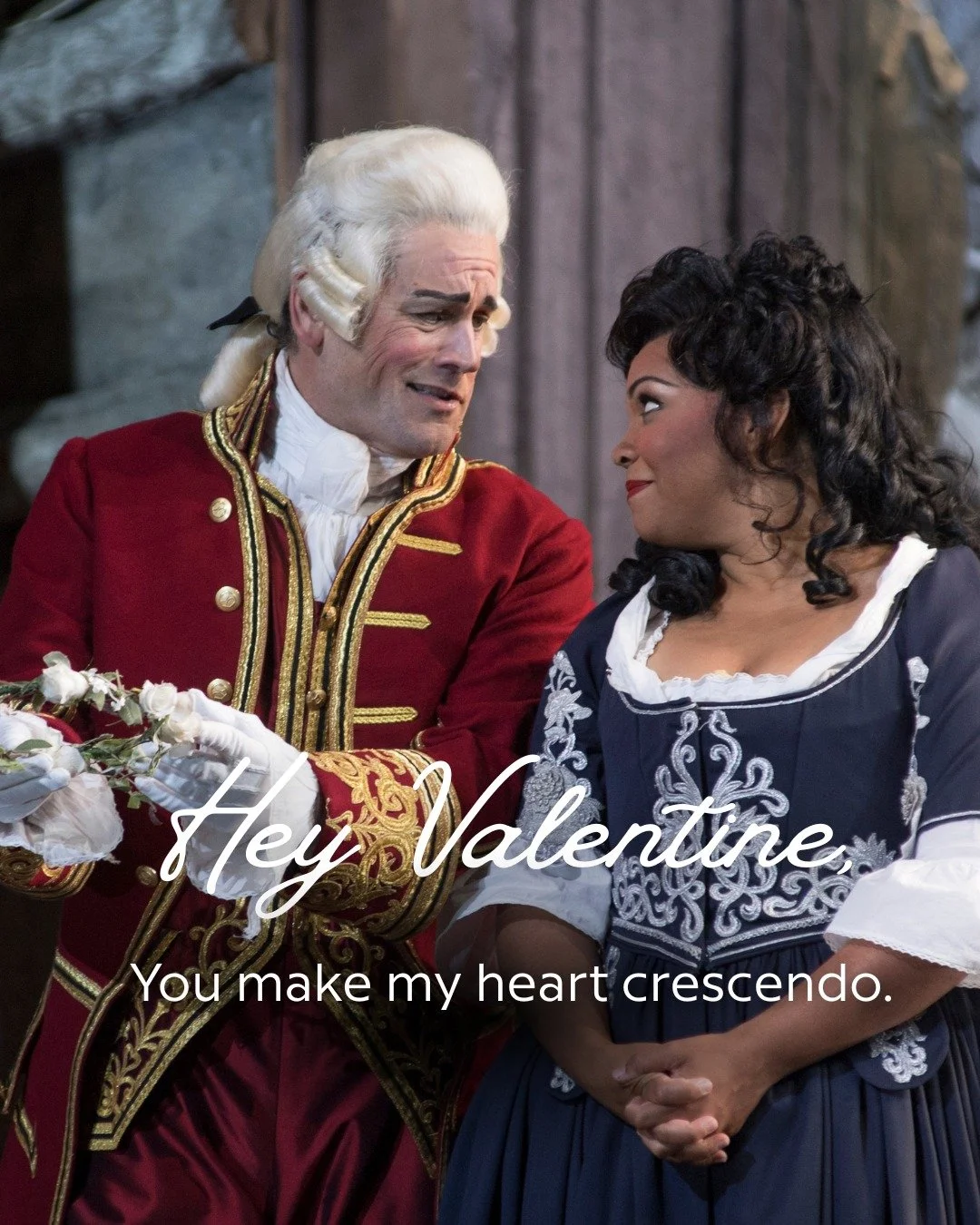 Roses are red.
Violets are blue.
Opera is dramatic&hellip; and so are you. 
Will you be our Valentine?

This Valentine&rsquo;s Day, we&rsquo;re passing out opera valentines &mdash; classroom style.  Tag your valentine and share the love with us today