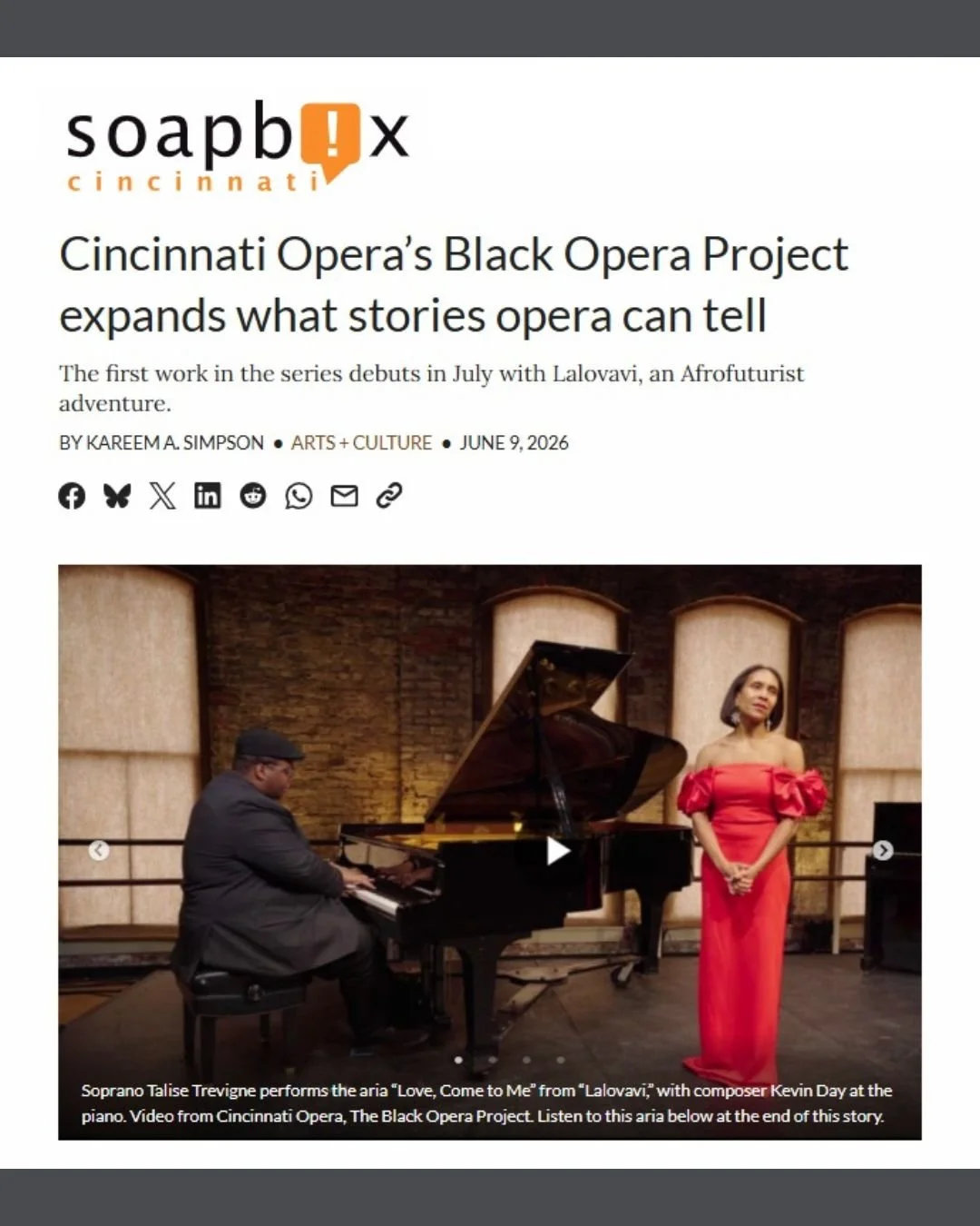 See #linkinbio for a thoughtful deep dive into The Black Opera Project, our first-of-its-kind initiative to share stories of Black joy, creativity, and possibility on the opera stage, and its first new work, LALOVAVI (July 9 and 11 at Music Hall). Th