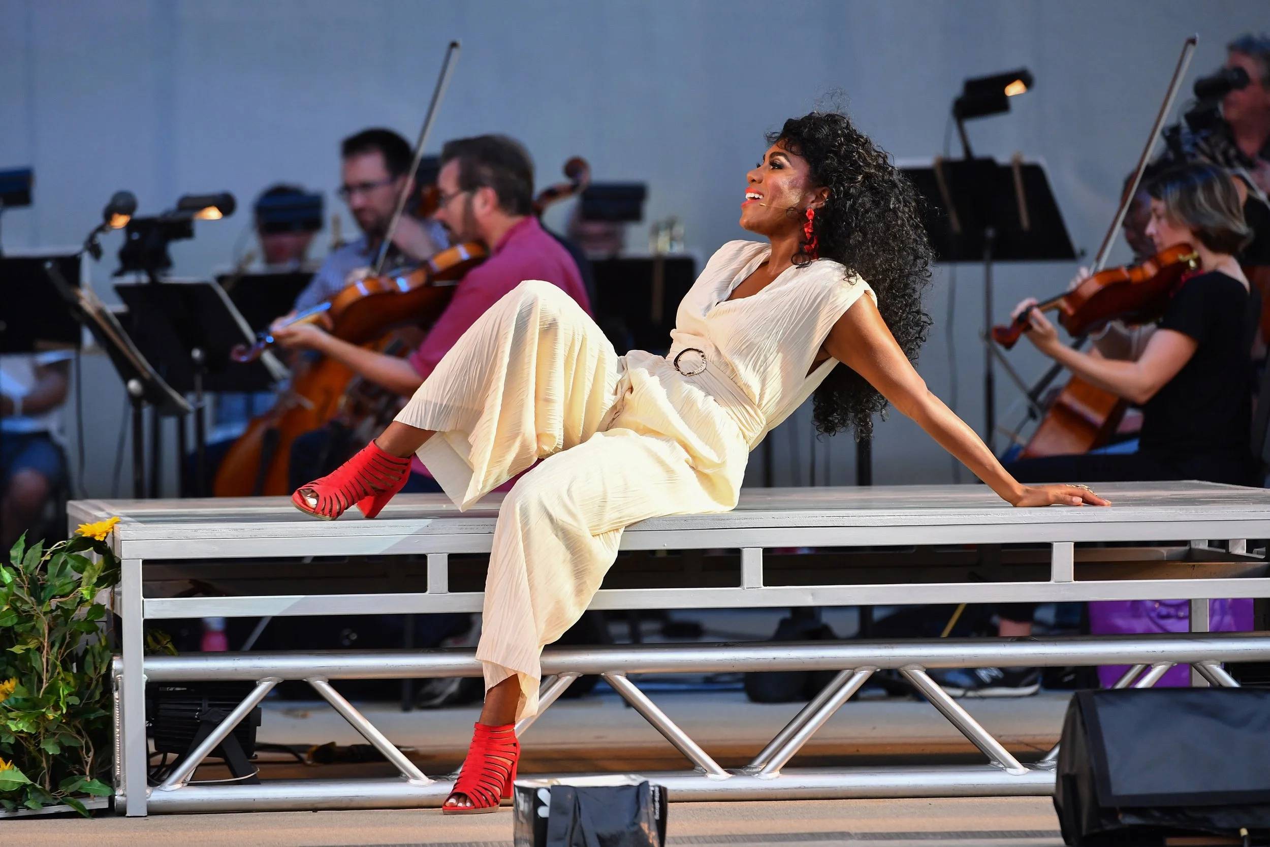 J’NAI BRIDGES in the title role of Cincinnati Opera’s 2021 production of Carmen at Blue Ash’s Summit Park. Photo: Philip Groshong.