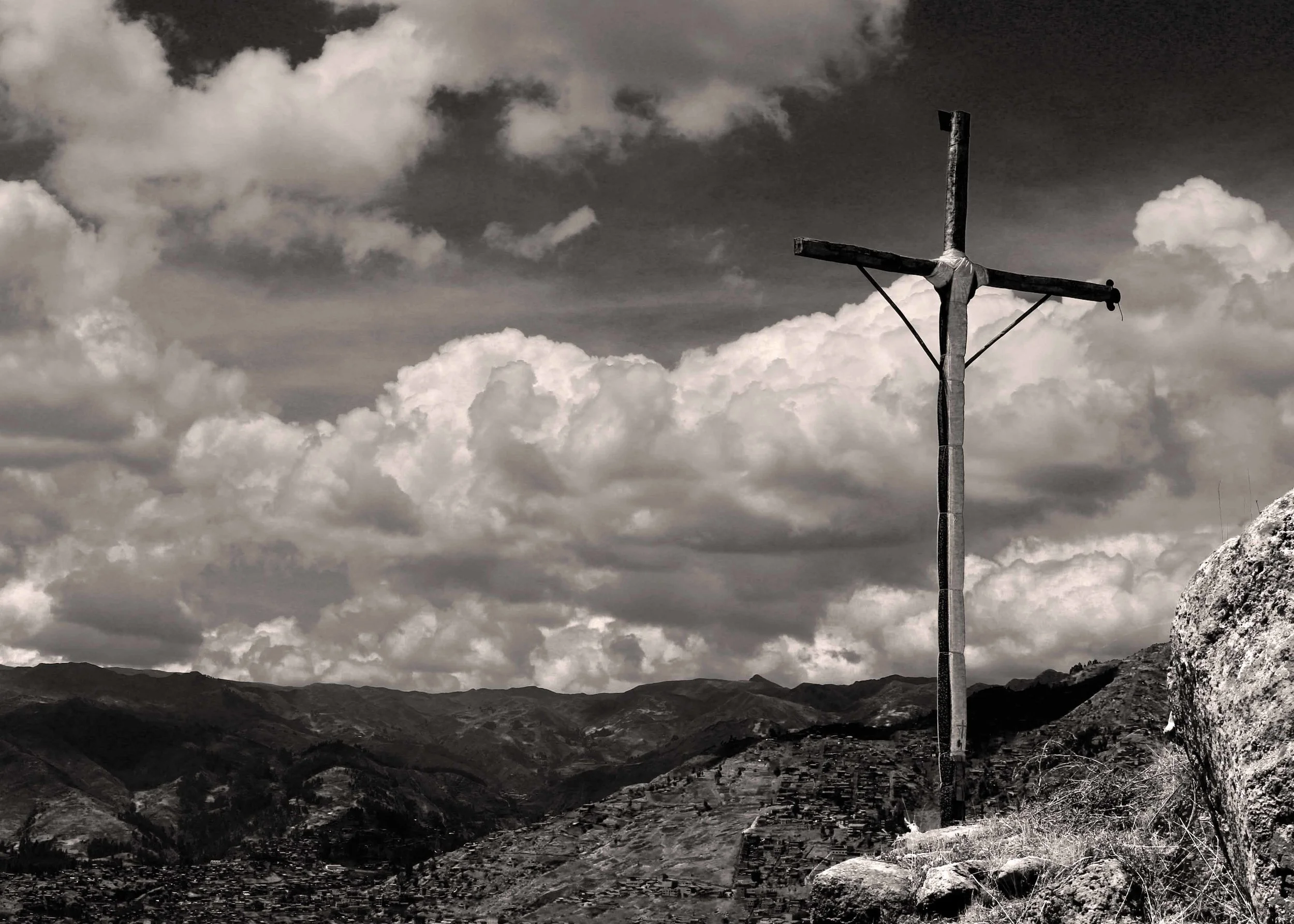Cross over Cuzco. Peru.