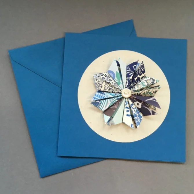 Origami Flower Greetings Card