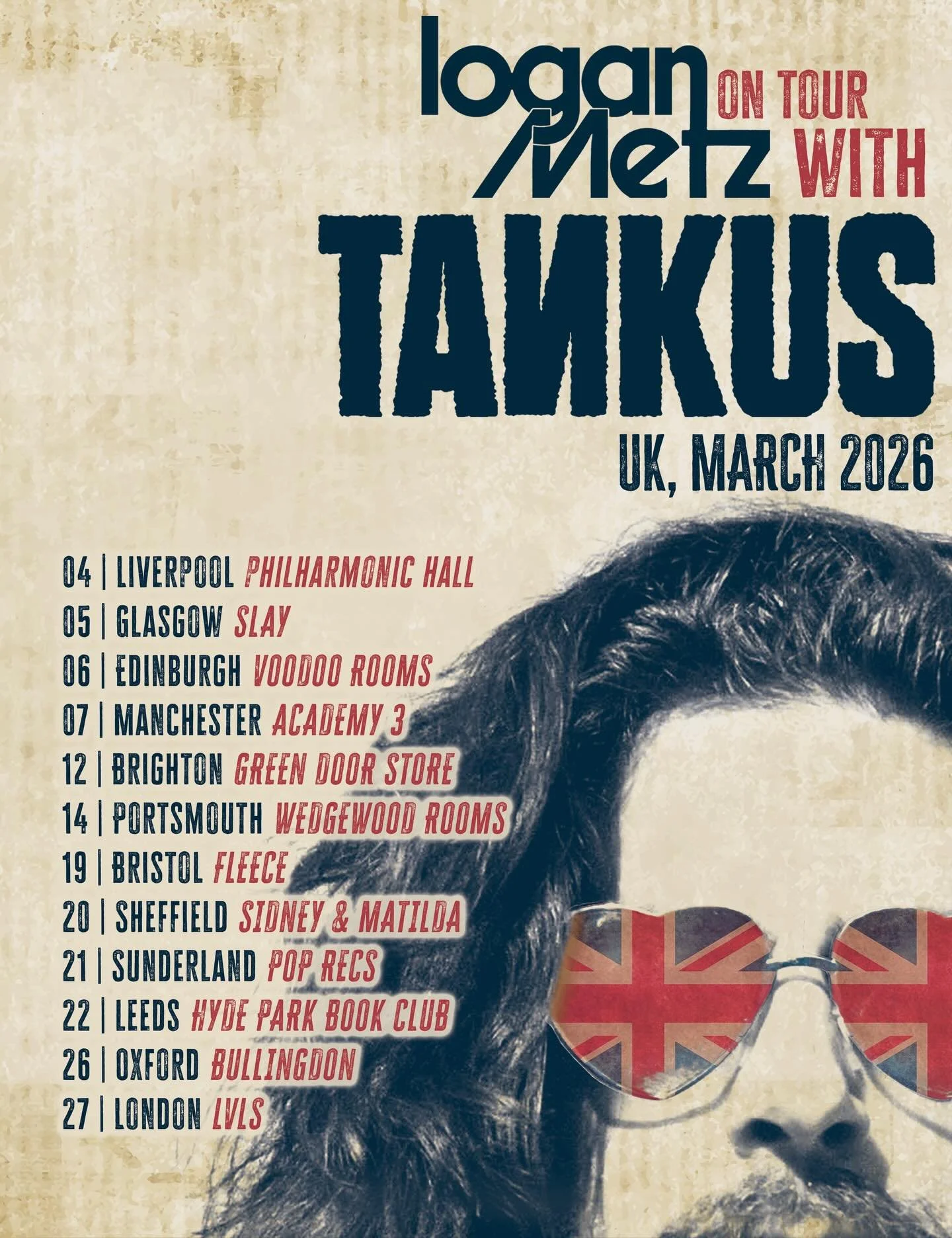 It is my honor to announce I&rsquo;ll be opening solo for the incredible @tankusband on their UK tour this March!  If you haven&rsquo;t heard their latest album &ldquo;Valley of Distraction&rdquo;, it is a must-listen of psychy circus rock and impecc