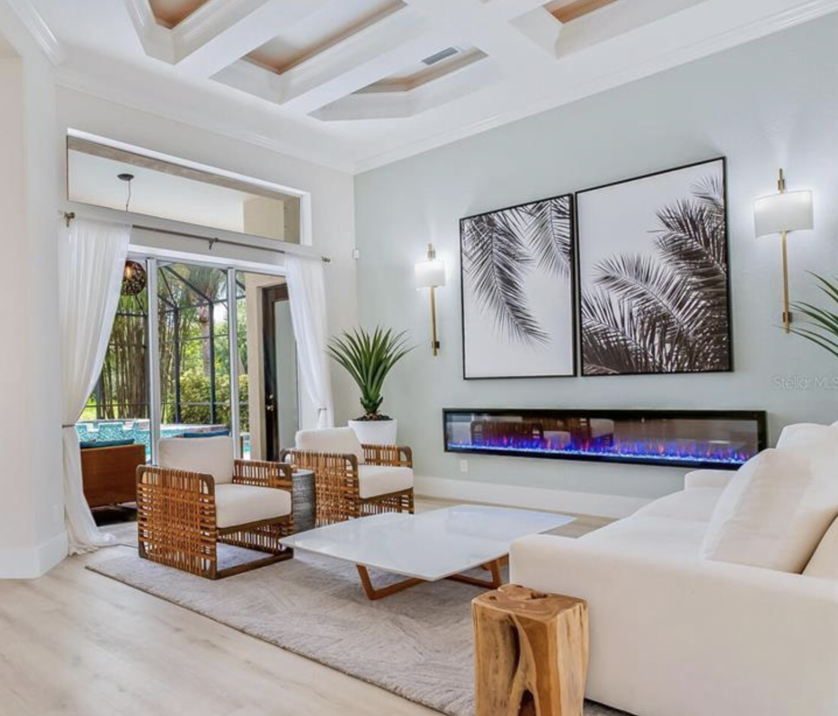 Lakewood ranch contemporary coastal living room design