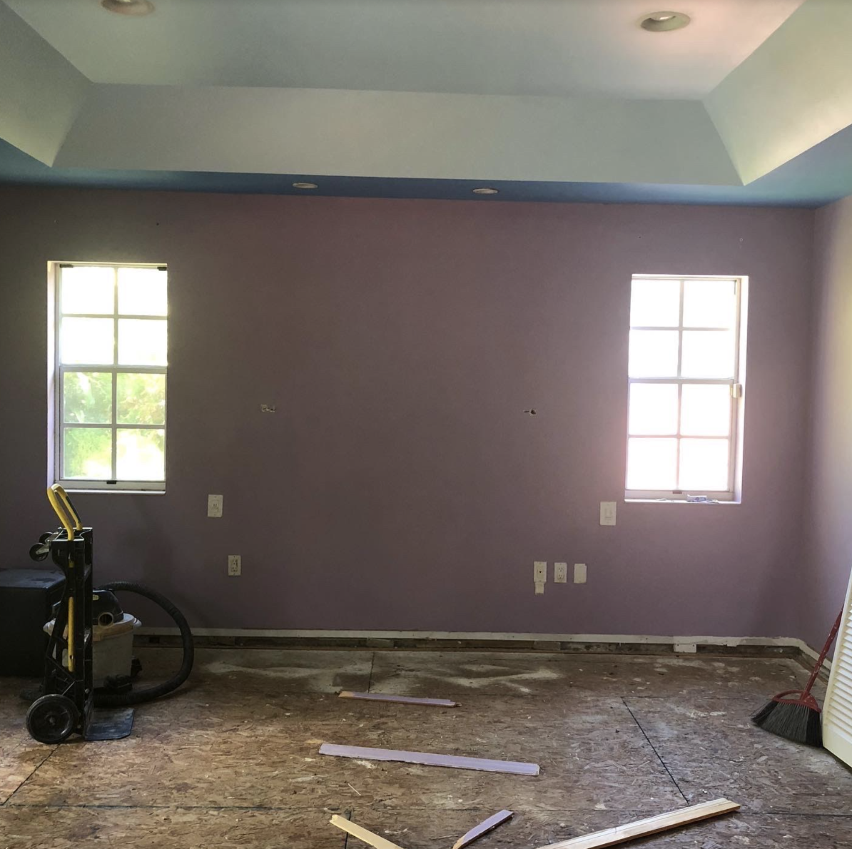 Outdated master bedroom before renovation during full home remodel in coconut grove miami