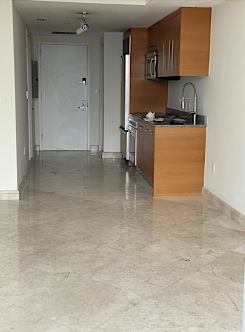 Kitchen before remodel at Icon Brickell Miami condo