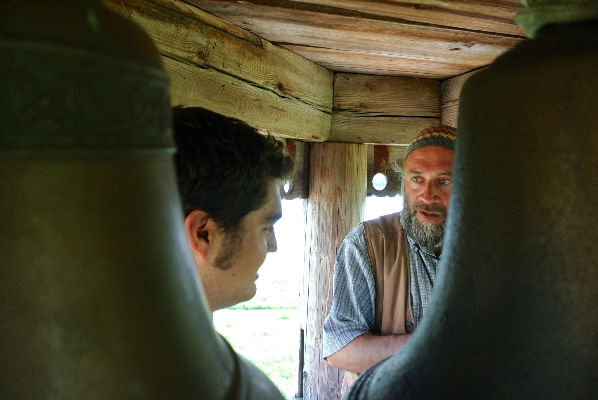 Michael with zvonar (bellringer) Igor Hutter on Kizhi island, Russia May 2013