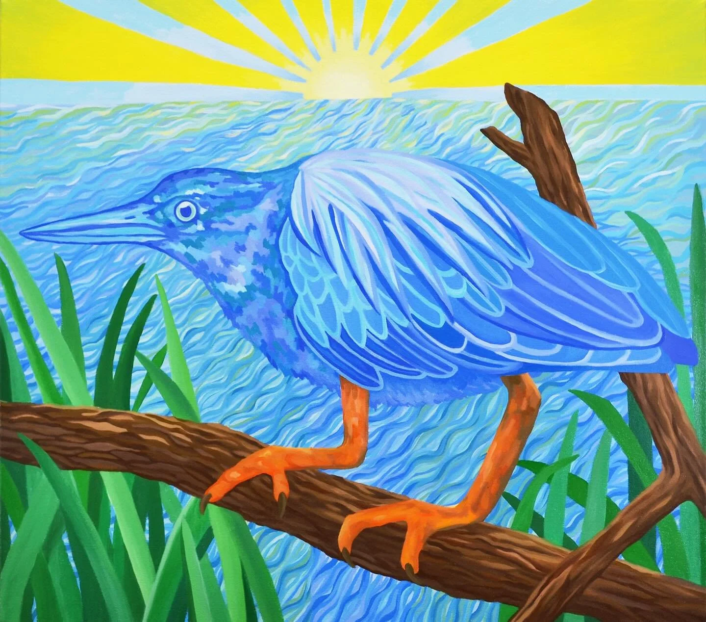 🩵🌞🪷 The Neverbird (Green Heron), 2025, oil on canvas, 28 x 32 inches

My show, 𝒮𝓉𝓇𝒶𝒾𝑔𝒽𝓉 𝒪𝓃 𝒯𝒾𝓁 𝑀𝑜𝓇𝓃𝒾𝓃𝑔, continues on view at One River School in Englewood, New Jersey through Dec. 5th. Please join us for a closing reception &am