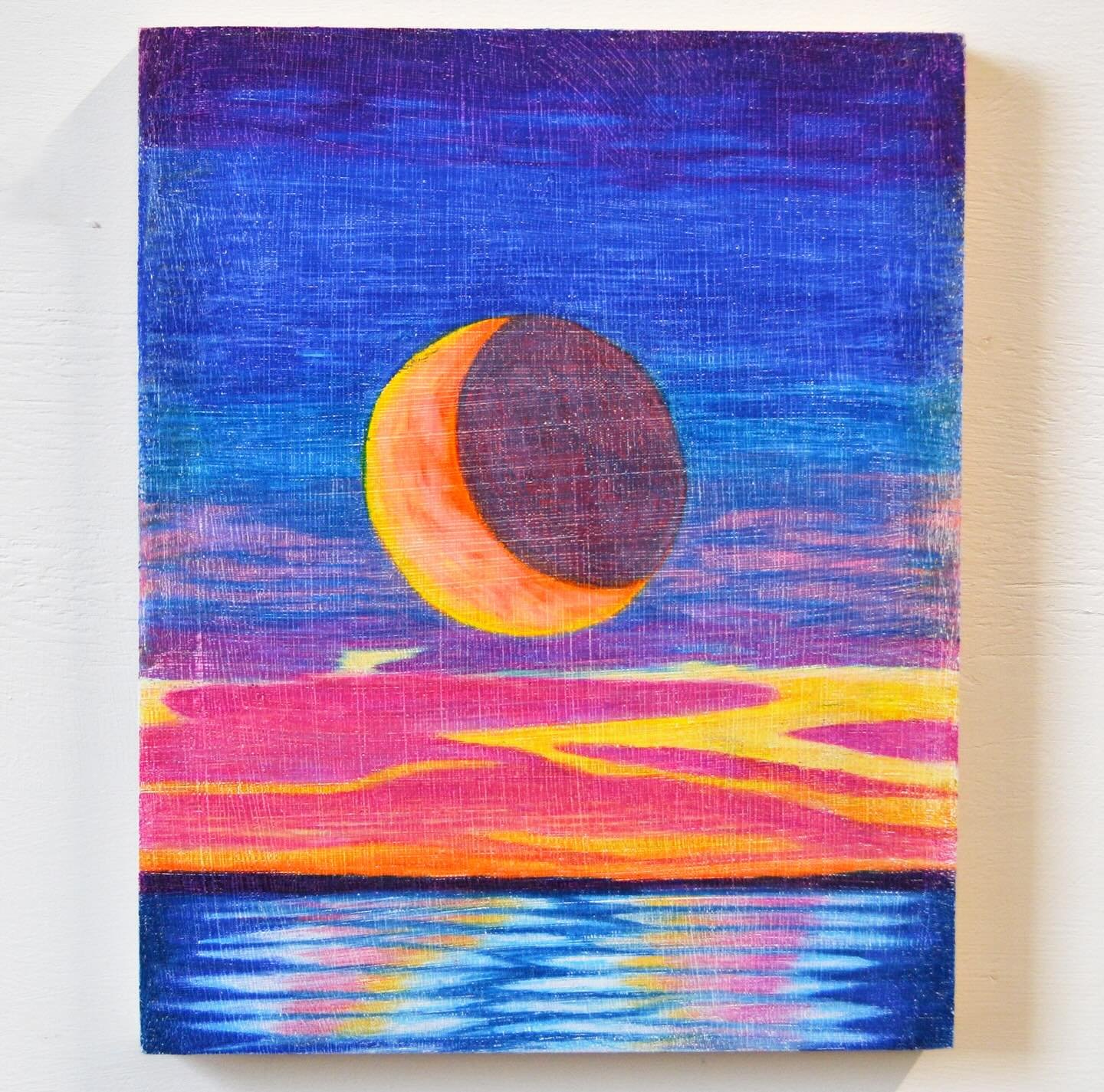 🌖🌊🍄&zwj;🟫🩷🪾 A few smalls available in the Winter Show @georgemarshallstore this season, including drawings on panel started while in residence @cuttyhunk_artists 

GMSG is open for the first time this holiday season from Nov. 15th - Dec. 14th, 