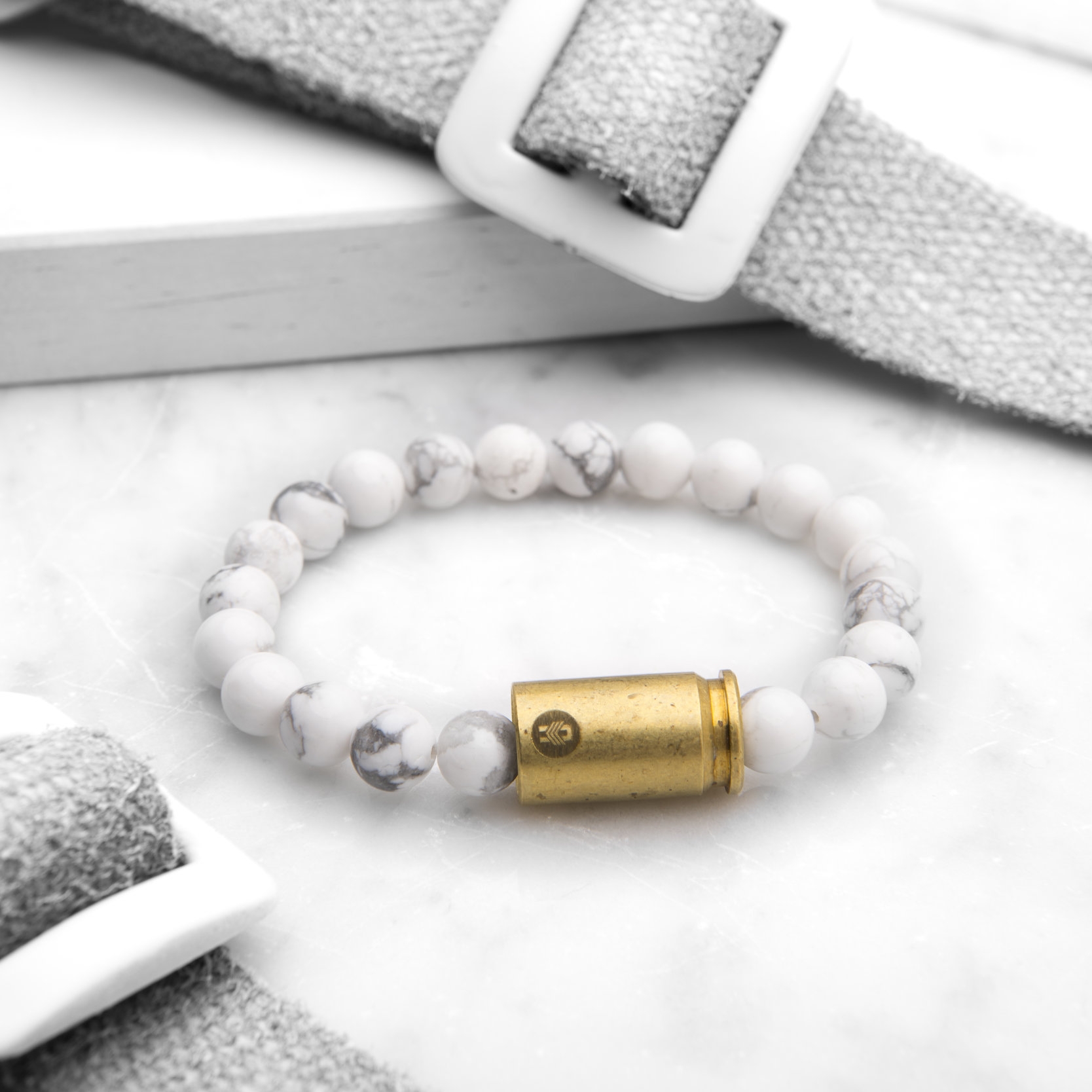 natural stone beaded bullet bracelet for men and women