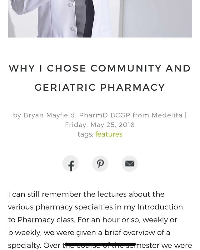 Please check out my new article on the @medelita_gram blog! 
#pharmacist #medelita #geriatrics #pharmacy #communitypharmacy #healthcare #writer