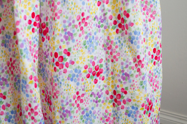 It looks like a tiny flower print by glance but it's actually a fruit print! Can you spot berries, lemons, star fruits and grapes?