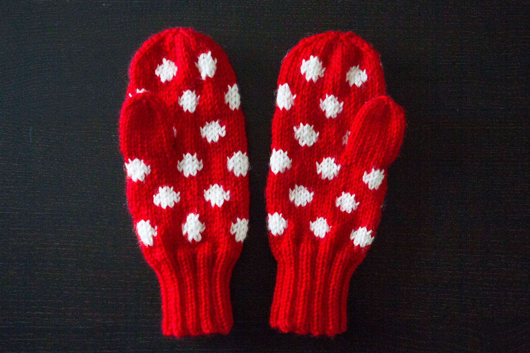 I love using stranded colour work with mittens, the layer of the yarn makes it so warm