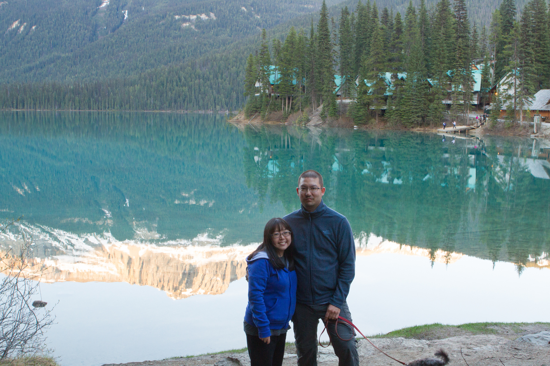 Sunset at Emerald Lake
