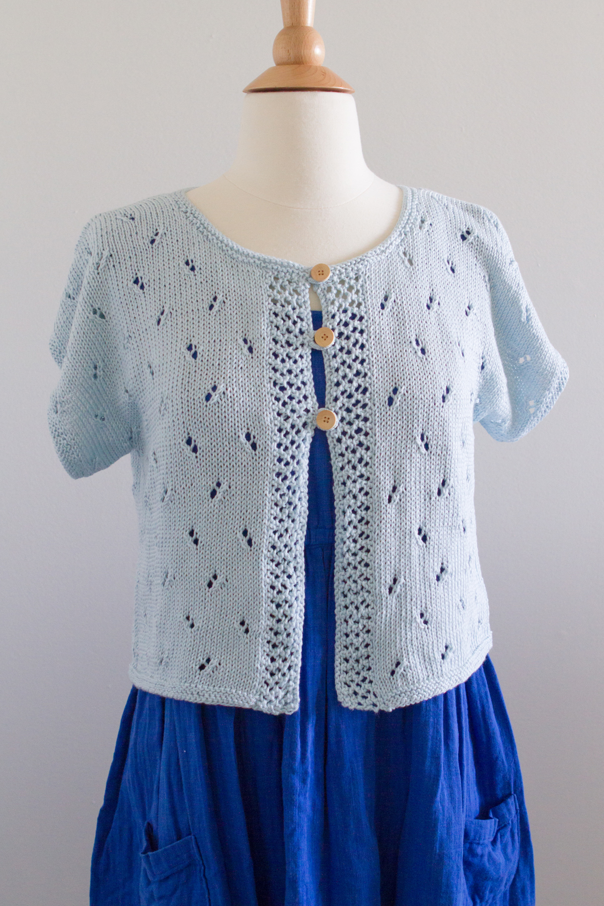 Eyelet summer cardigan