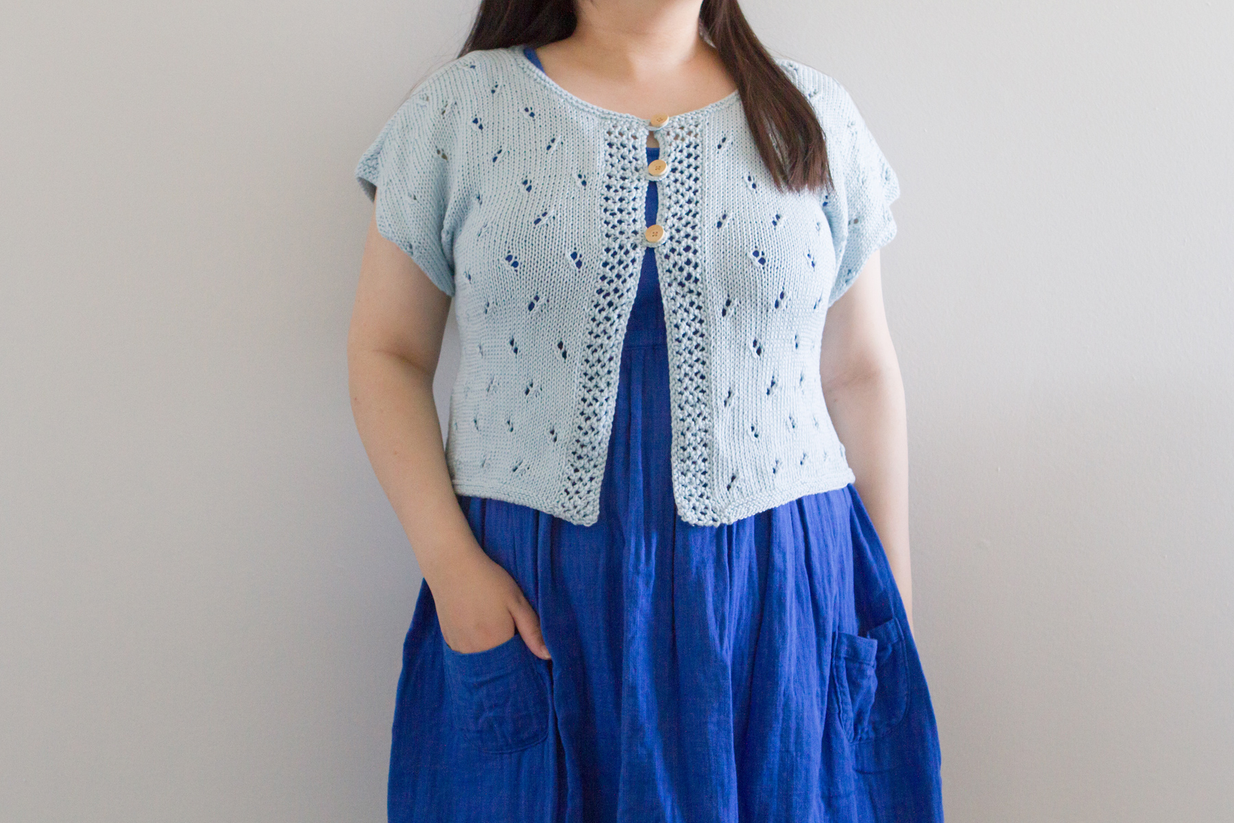 Eyelet summer cardigan