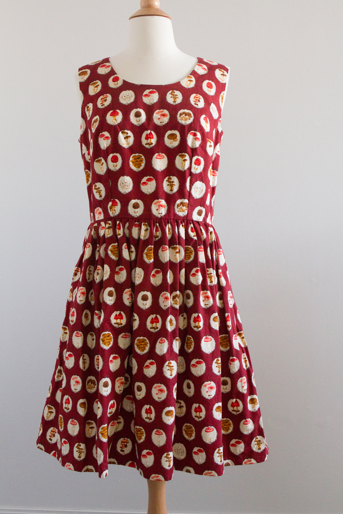 Red mushroom dress